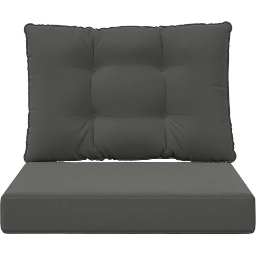  Jastuk za vanjsku sofU 2 pcs Antracit Poliester - Antracit 60 x 60 cm 1x sjedalo +1x naslon (2D s bartagom) Slike