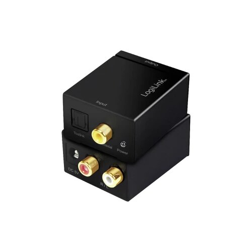 Logilink Koaksialni in Toslink na analogni L / R avdio pretvorniki CA0100 Toslink / cinch avdio adapter črna, (20411421) Cene