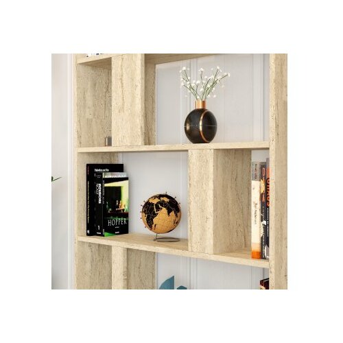 Hanah home Lima polica za knjige, 90x180x20 cm, krem Slike