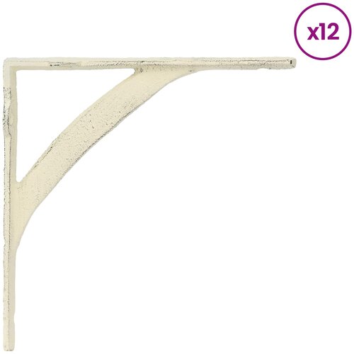 Nosači za zidne police 12 kom. Antič White 14.5 x 14.5 x 3.5 cm Slike