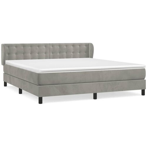 Maison Chic Box spring postelja - Vzmetna postelja z vzmetnico svetlo siva 180x200 cm žamet SL21294, (21893010) Cene