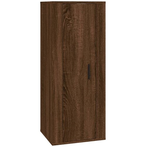 Maison Chic Stenska TV omarica - TV stojalo - Televizijska omarica rjav hrast 40x34,5x100 cm, (21699708) Slike