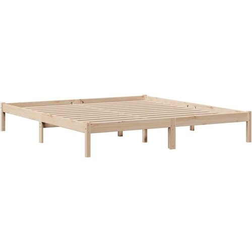 VidaXL Krevet s regalom za knjige bez madraca 180x200 cm od borovine Slike