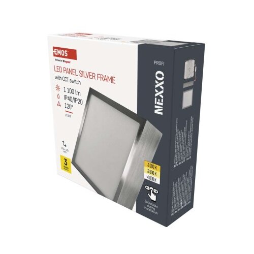 LED svetilo nadometno NEXXO, kvadratno, srebrno, 12,5W, nastavljiva CCT Cene