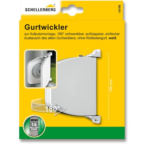 SCHELLENBERG navijalnik traku mini (165 x 140 x 25 mm, širina traku: 14 mm, bele barve) Cene