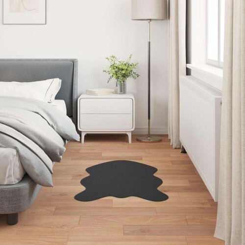  Faux Rabbit Fur Rug Olite Crna 80 x 120 cm Poliester Slike