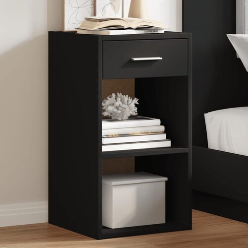 VidaXL Noćni ormarići 2 kom crni 35 x 34 x 65 cm konstruirano drvo Slike