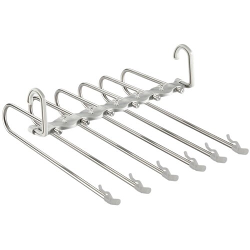INF Zložljiv obe&scaron;alnik za hlače, nadgrajen 6-rodni, inox+ABS, 2 kosa Gray, (5000246669) Cene