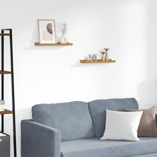  Polica na zidu Zidne 2 pcs Bež 40 x 9 x 3 cm Konstruirano drvo Cene