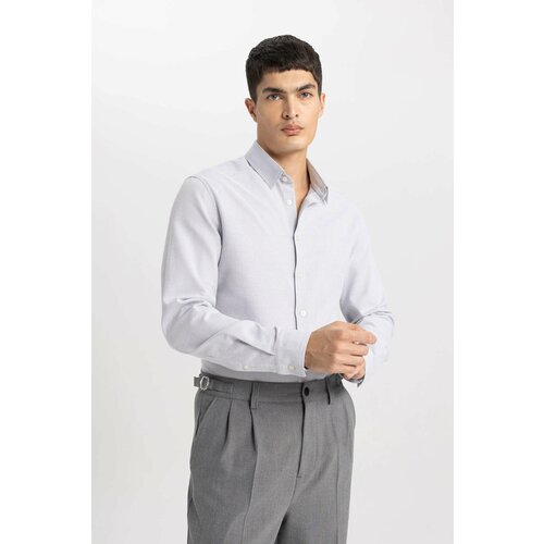 Defacto Slim Fit Polo Collar Long Sleeve Shirt Slike