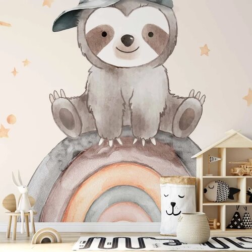  Foto tapeta - Little Sloth Among Stars and Rainbows 200x140 Standard Cene