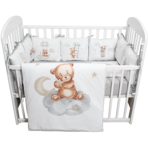 Fim Baby posteljina za bebe sa jastucima tedy siva Cene