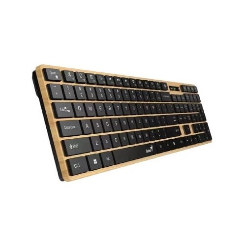 Genius SlimStar 7250BT, AI, Pine Wood US wireless tastatura Slike
