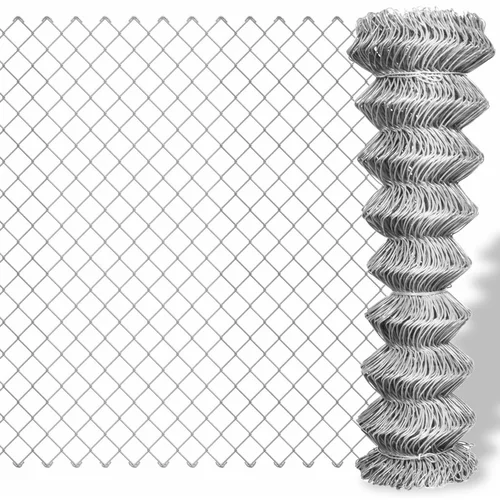 vidaXL Žičana ograda od pocinčanog čelika 25 x 1 m srebrna