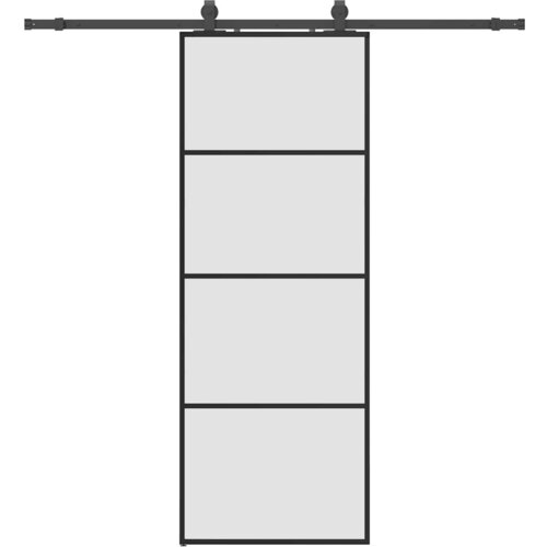 vidaXL Klizna vrata s priborom crna 76 x 205 cm od ESG stakla Cene