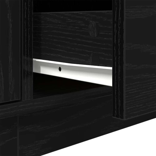 vidaXL TV ormarić s LED svjetlima crni hrast 193,5x41x50 cm Cijene