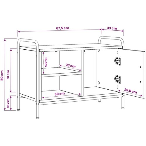  TV ormar 67 5 x 33 x 50 cm Hrast artisan - Hrast artisan 67 5 x 33 x 50 cm Slike
