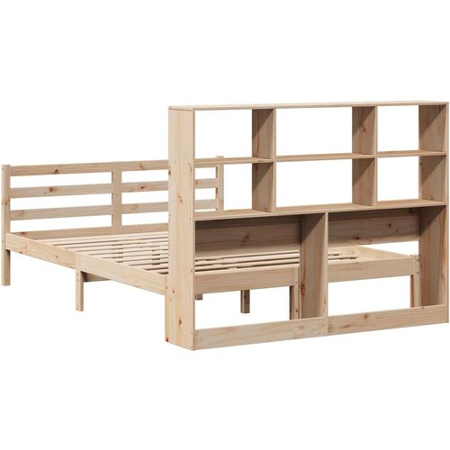 vidaXL Knjižna postelja brez vzmetnice 135x190 cm trdna borovina Cene