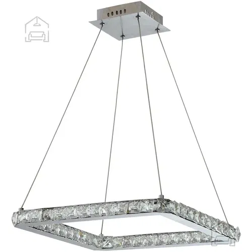 Candellux Viseča stropna svetilka Lords 42X42 24W LED Chrome