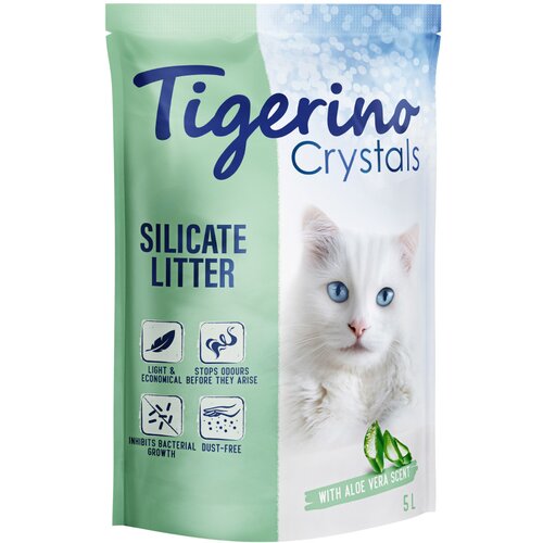 Tigerino Crystals Aloe Vera pesek za mačke - Varčno pakiranje: 6 x 5 l Cene