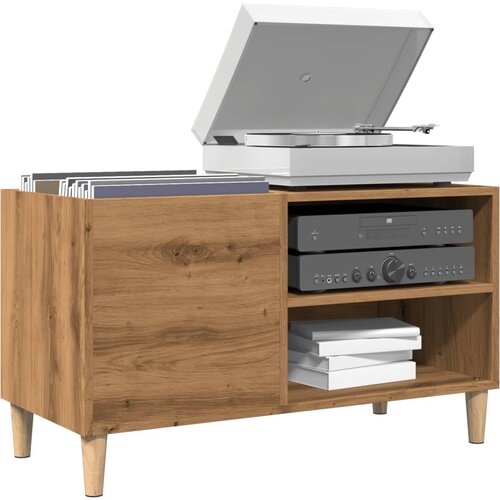 vidaXL Omarica za gramofonske plo&scaron;če artisan hrast 84,5x38x48 cm Cene