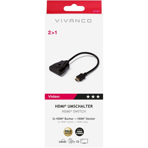 Vivanco HDMI prekidac 2 -> 1, rucno 1 05 Cijene