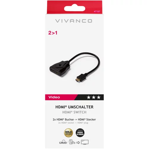 Vivanco HDMI prekidac 2 -> 1, rucno 1 05