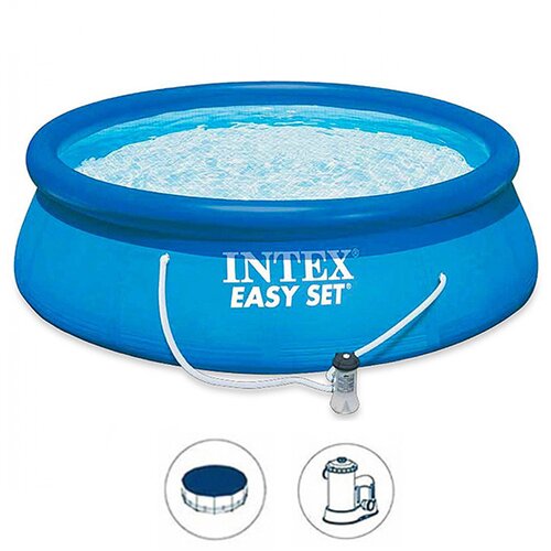 Intex porodični bazen za dvorište sa pumpom i prekrivačem 244x61cm easy set 28108NP/28020 Slike