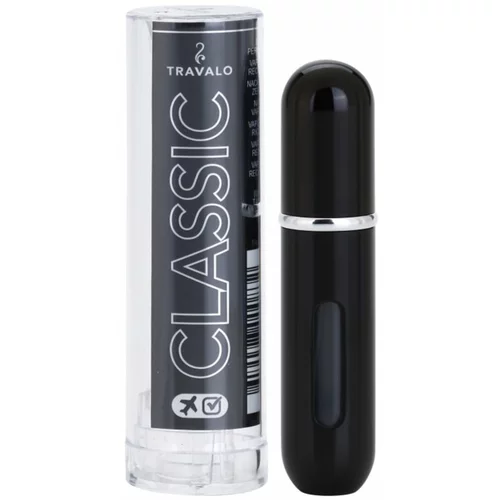 Travalo Classic polnilno razpršilo za parfum uniseks Black 5 ml