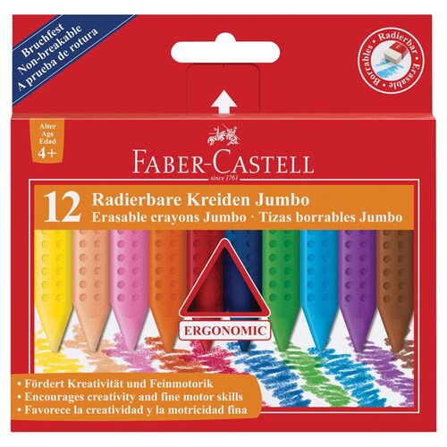 Faber-Castell Voščene barvice Faber-Castell Grip Jumbo, 12 kosov Cene