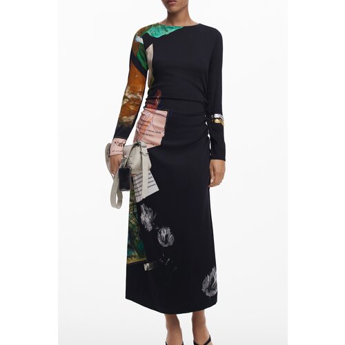 Desigual WOMEN&amp;amp;#39;S LONG BLACK DRESS Slike