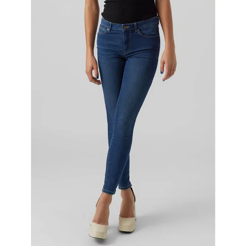 Vero_Moda Jeans hlače June 10278817 Mornarsko modra Slim Fit