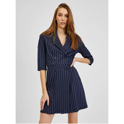 Orsay dark blue ladies striped dress - Women