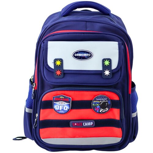  Dječji &amp;scaron;kolski ruksak s remenom za prsa, tamnoplavi, crveni, svemirski, 20 l, 38 cm Slike