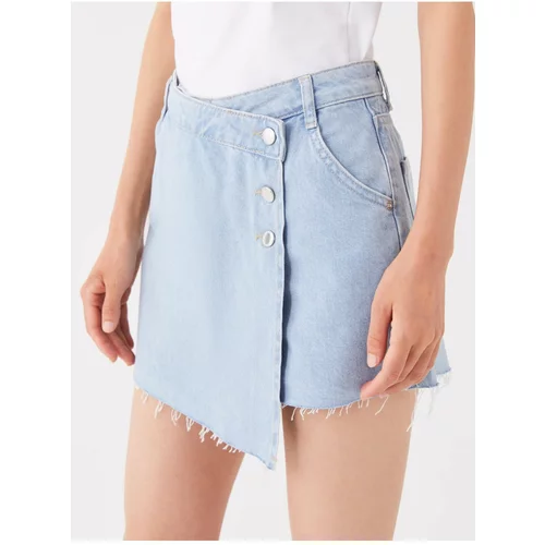 LC Waikiki Women's Standard Fit Straight Jean Shorts Skirt