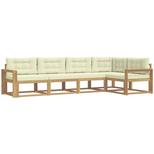 vidaXL Zunanja garnitura za sedenje 4 pcs Bela in krem Poliester, (5000282209) Cene