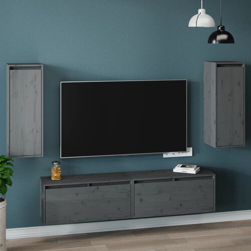 vidaXL Zidni ormarići 2 kom sivi 30 x 30 x 80 cm od masivne borovine Cijene