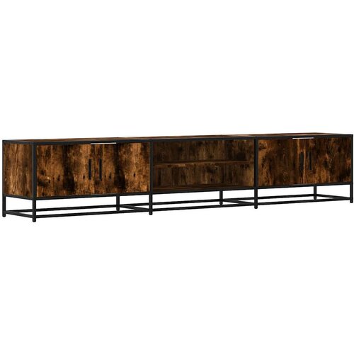 Maison Chic TV omarica - TV stojalo - Televizijska omarica dimljeni hrast 210x35x41 cm inženirski les, (21699760) Slike