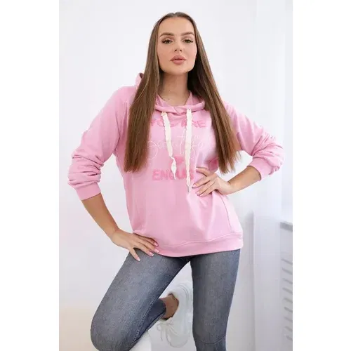 Kesi Cotton hoodie in pink