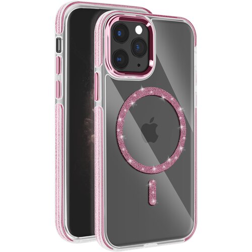 AVIZAR Ohišje MagSafe za iPhone 11 Pro Silicone Glitter, Roza, (5000010385) Cene