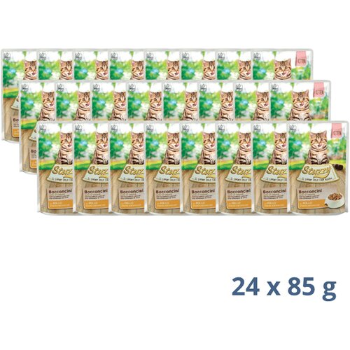 Schesir hrana za mačke stuzzy prelivi za mačiće - komadići piletine 2.04 kg Slike
