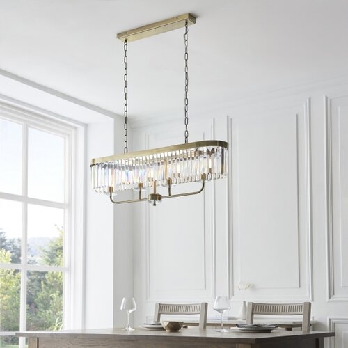  Endon 110539 - Luster na lancu CHESTERFIELD 4xE14/6W/230V mesing Slike