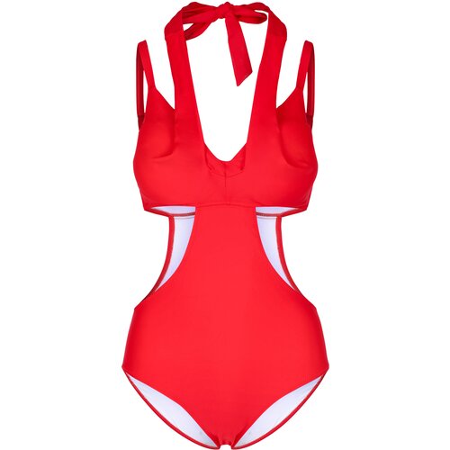CUPSHE Ženski jednodelni kupaći kostim J20 koralni Slike
