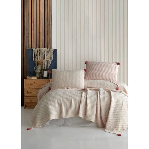 Hermes Set Prekrivač za bračni krevet Hermes, 240x260cm, roze Slike
