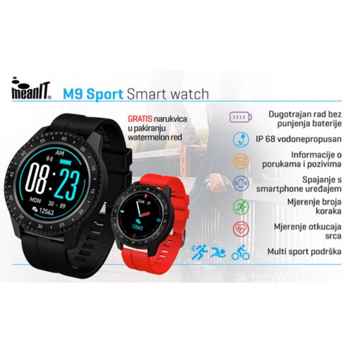 Mean IT Smart watch M9 Sport Sat pametni, vodootporan IP68 Cene