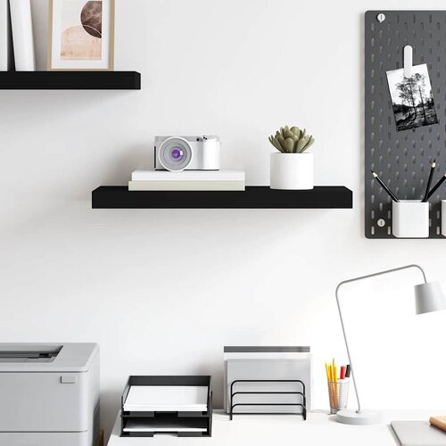  Plutajuća zidna polica crna 60 x 23,5 x 3,8 cm MDF Slike
