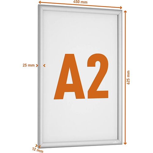 Durable Aluminijast zložljiv okvir, format A2, srebrne barve Cene