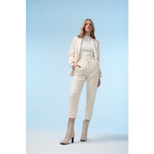 Defacto Baggy Fit High Waist Corduroy 100% Cotton Trousers Slike