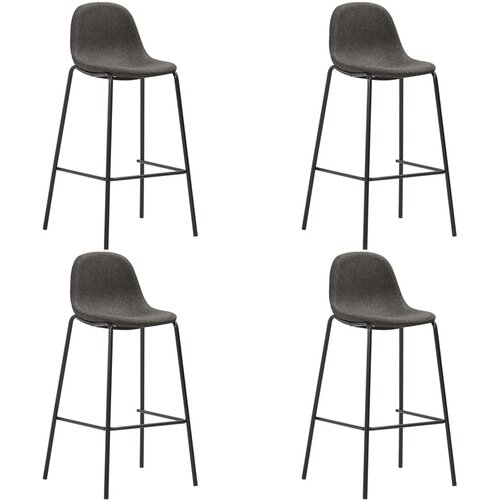 vidaXL Barski stoli 4 kosi temno sivo blago Cene