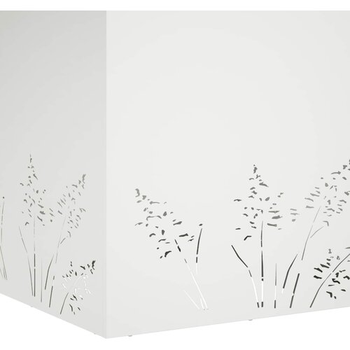  Vrtna saksija Bijela 50 x 50 x 49 cm Čelična vrata Slike